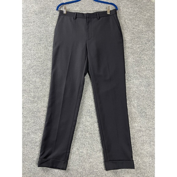 Polo Ralph Lauren Other - Polo Ralph Lauren Mens 30/30 Wool Blend Cuffed Dress Pants Navy Blue Flat Front